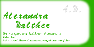 alexandra walther business card